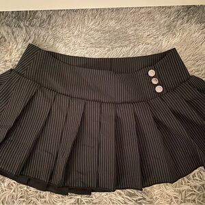 Black Pinstripe Women's Skort